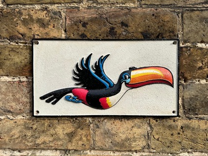 rectangular toucan plaque